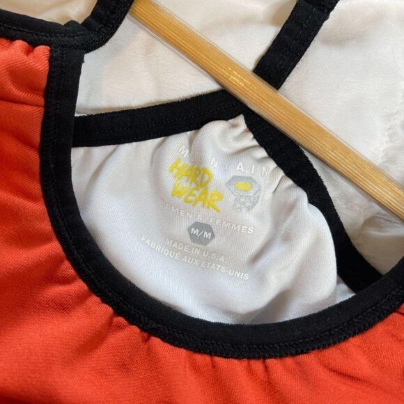 Mountain Hardwear Tank Top Athletic Racerback Activewear Orange Black Medium - Picture 6 of 6